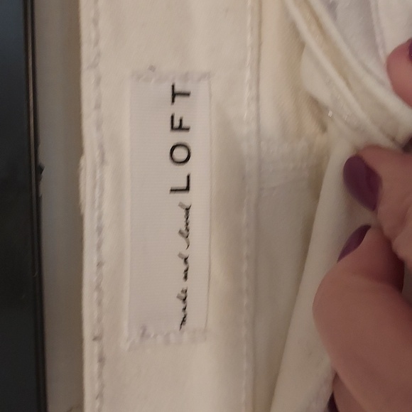 Loft White Jeans with Blue Side Stripe - Picture 7 of 14